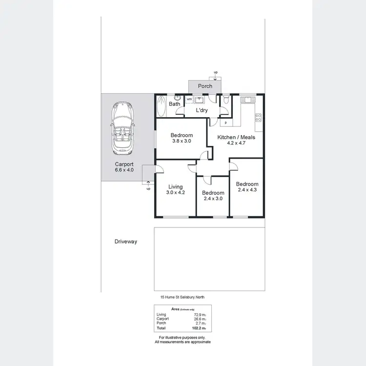 Floorplan of Homely house listing, 13 & 15 Hume Street, Salisbury North SA 5108