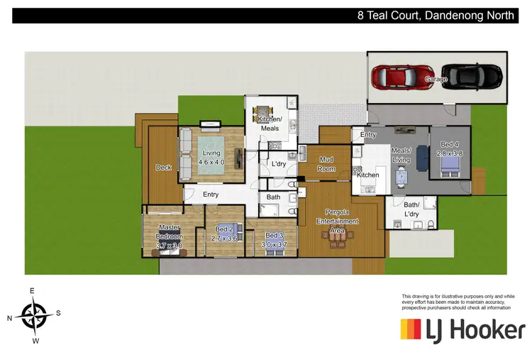 Floorplan of Homely house listing, 8 Teal Court, Dandenong North VIC 3175