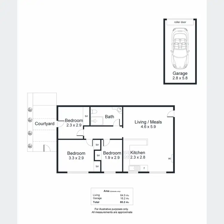 Floorplan of Homely unit listing, 3/35 Nile Street, Glenelg SA 5045