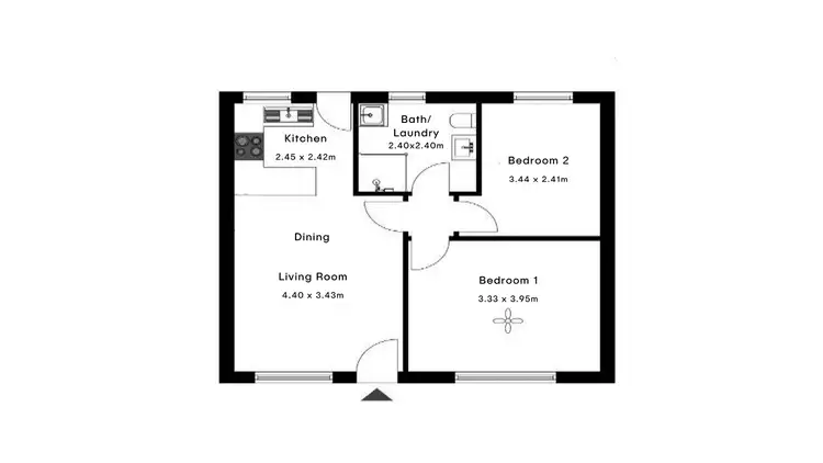 Floorplan of Homely unit listing, 4/18 Bishop Street, Renown Park SA 5008