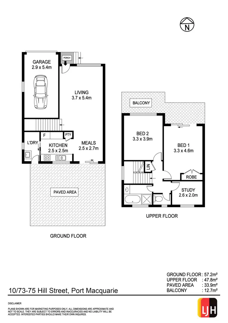 Floorplan of Homely townhouse listing, 10/73-75 Hill Street, Port Macquarie NSW 2444
