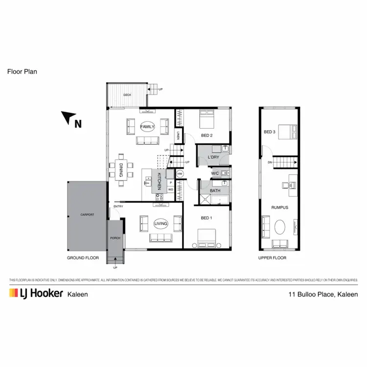 Floorplan of Homely house listing, 11 Bulloo Place, Kaleen ACT 2617