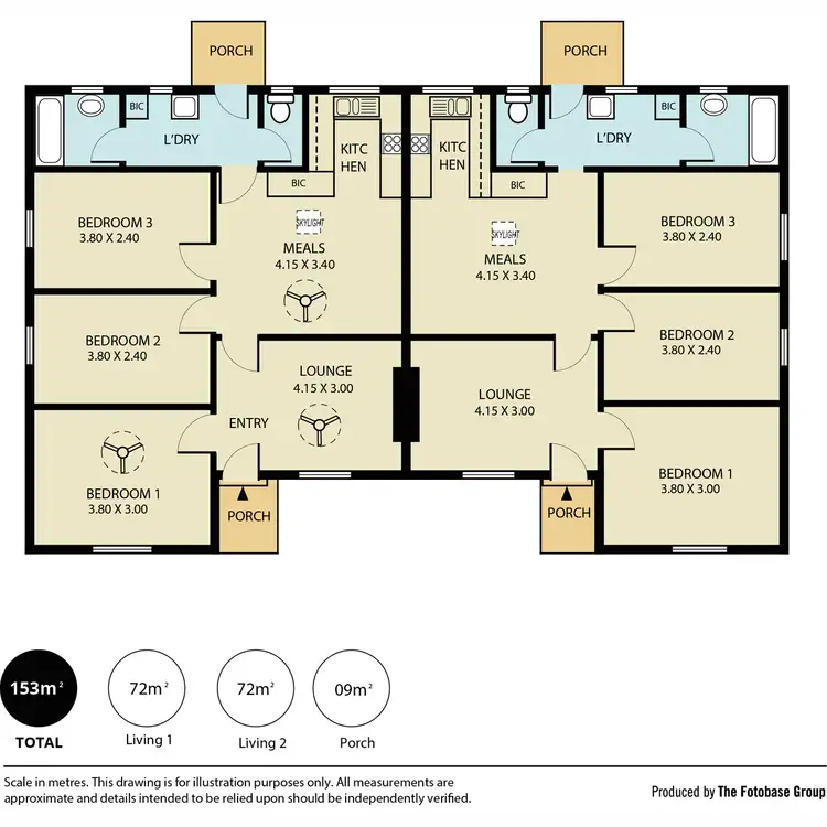 Floorplan of Homely semi-detached listing, 27 & 29 Wexcombe Street, Elizabeth Vale SA 5112