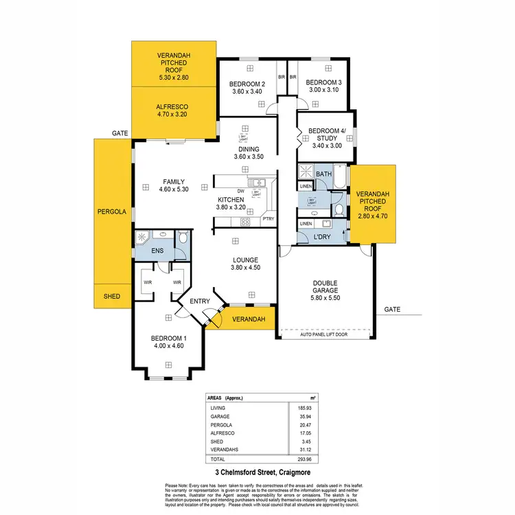 Floorplan of Homely house listing, 3 Chelmsford Street, Craigmore SA 5114
