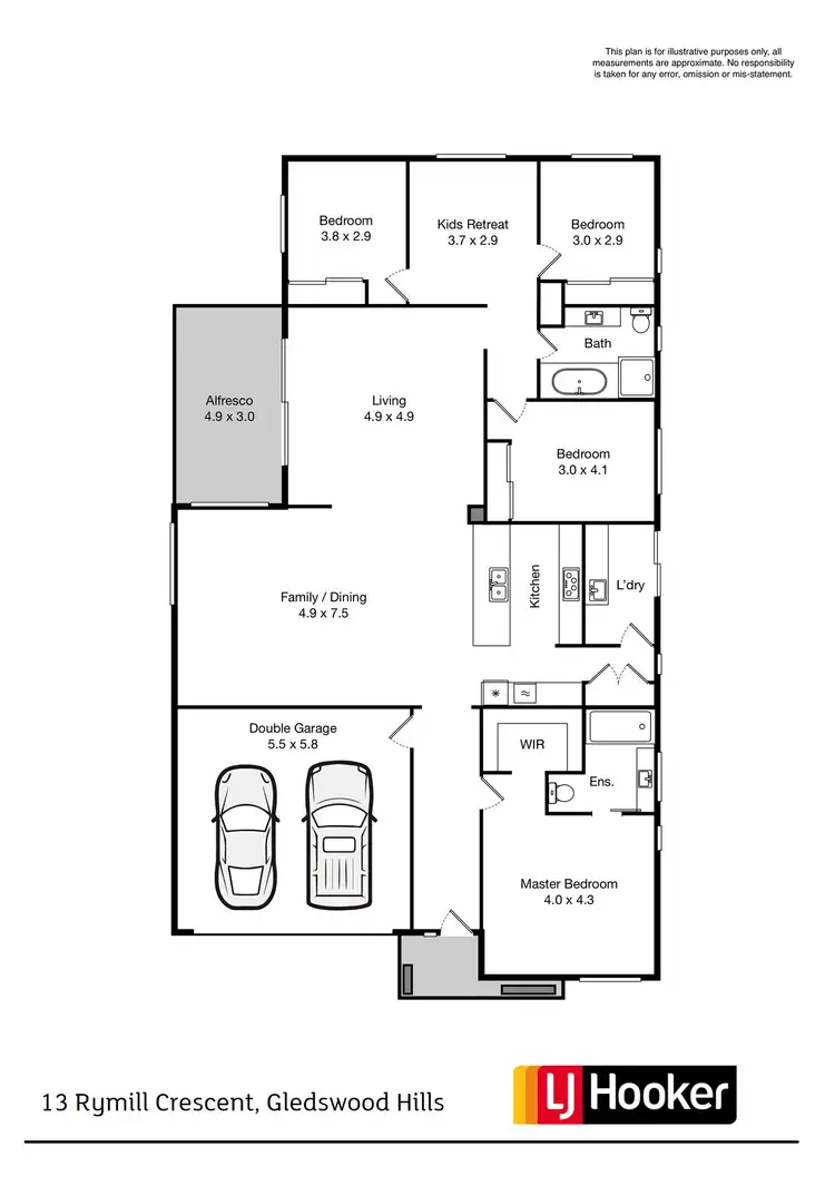 Floorplan of Homely house listing, 13 Rymill Crescent, Gledswood Hills NSW 2557