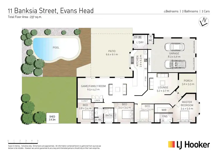 Floorplan of Homely house listing, 11 Banksia Street, Evans Head NSW 2473
