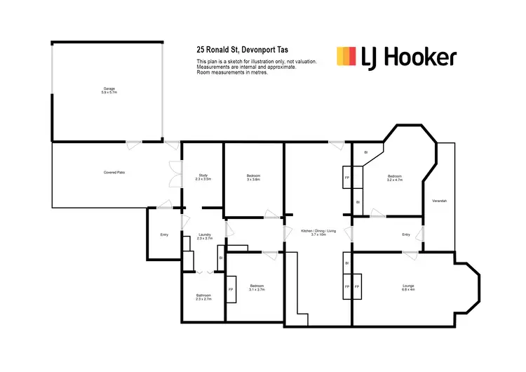 Floorplan of Homely house listing, 25 Ronald Street, Devonport TAS 7310