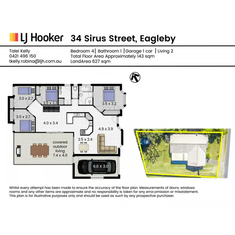 Floorplan of Homely house listing, 34 Sirus Street, Eagleby QLD 4207