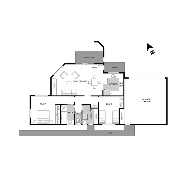 Floorplan of Homely house listing, 2/14 Harris Street, Hackett ACT 2602