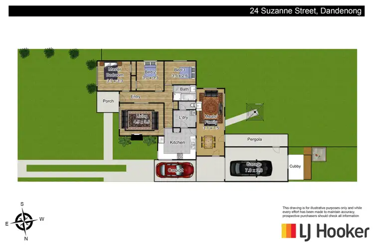 Floorplan of Homely house listing, 24 Suzanne Street, Dandenong VIC 3175
