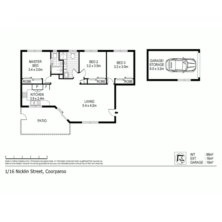 Floorplan of Homely apartment listing, 1/16 Nicklin Street, Coorparoo QLD 4151
