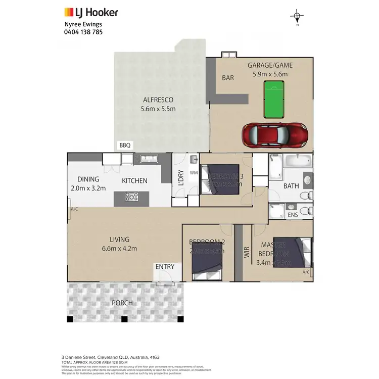 Floorplan of Homely house listing, 3 Danielle Street, Cleveland QLD 4163