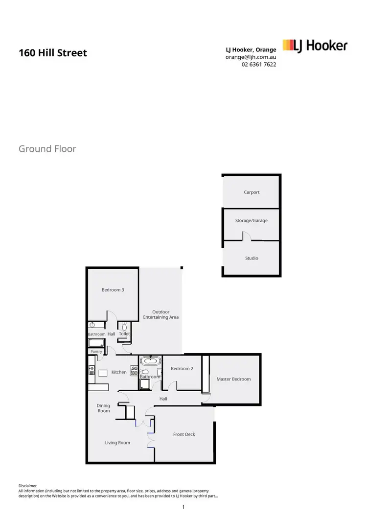 Floorplan of Homely house listing, 160 Hill Street, Orange NSW 2800