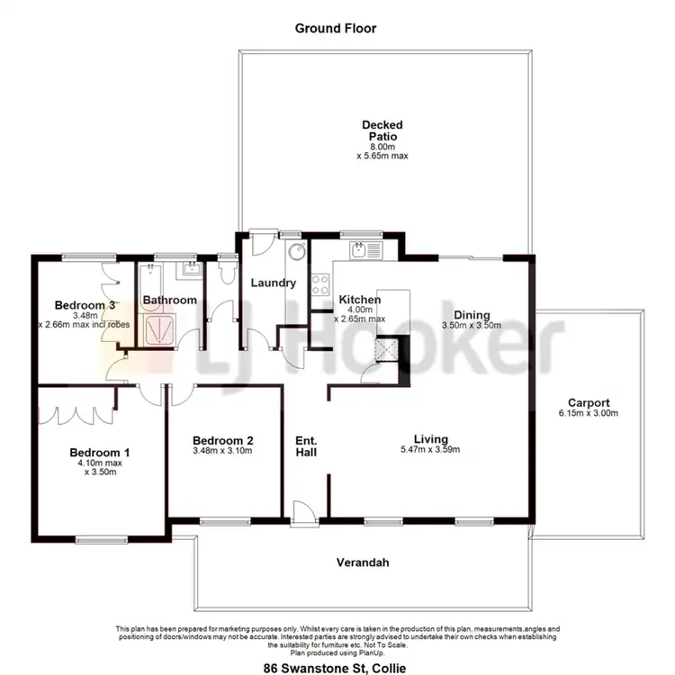 Floorplan of Homely house listing, 86 Swanstone Street, Collie WA 6225