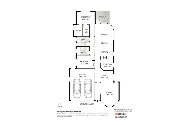 Floorplan of Homely house listing, 44 Sugarloaf Circle, Palmerston ACT 2913