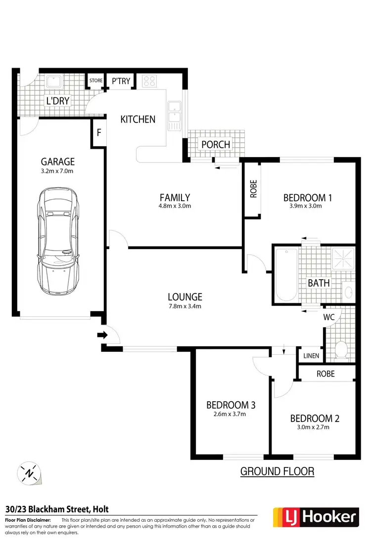 Floorplan of Homely townhouse listing, 30/23 Blackham Street, Holt ACT 2615