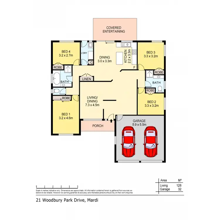 Floorplan of Homely house listing, 21 Woodbury Park Drive, Mardi NSW 2259