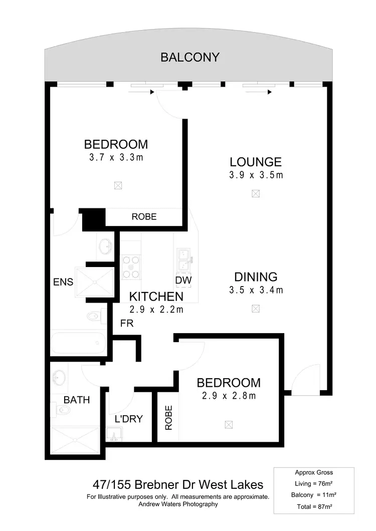 Floorplan of Homely house listing, 47/155 Brebner Drive, West Lakes SA 5021