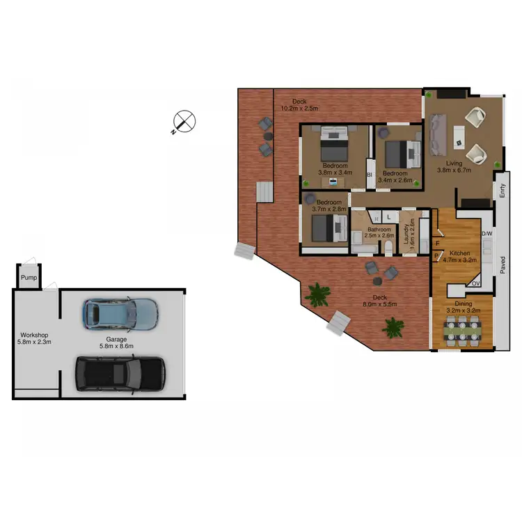 Floorplan of Homely house listing, 48 Bavin Street, Curtin ACT 2605