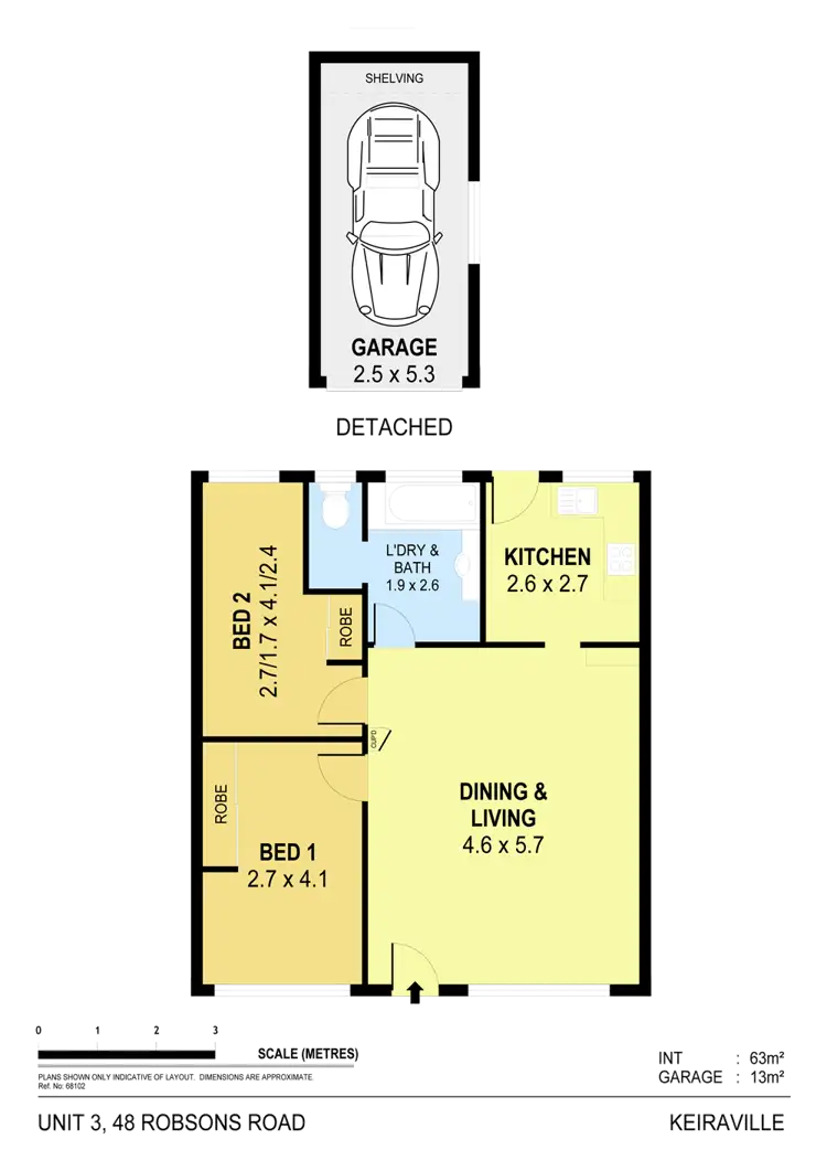 Floorplan of Homely unit listing, 3/48 Robsons Road, Keiraville NSW 2500