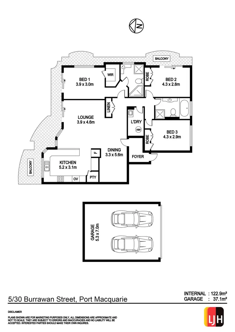 Floorplan of Homely apartment listing, 5/30 Burrawan Street, Port Macquarie NSW 2444