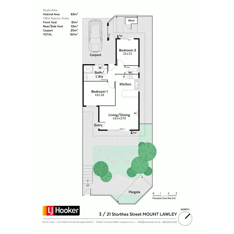 Floorplan of Homely villa listing, 3/21 Storthes Street, Mount Lawley WA 6050