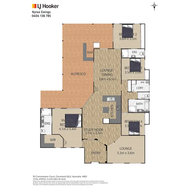 Floorplan of Homely house listing, 10 Commodore Court, Cleveland QLD 4163