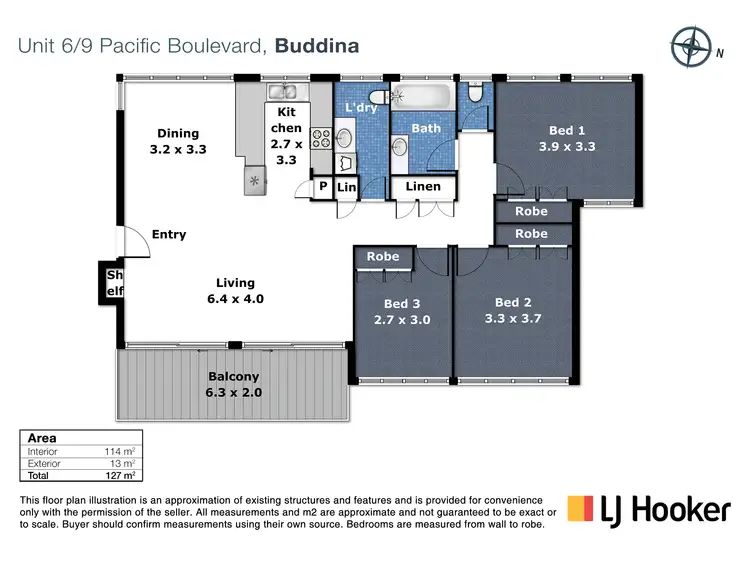Floorplan of Homely apartment listing, Apartment 6/9 Pacific Boulevard, Buddina QLD 4575