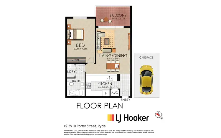 Floorplan of Homely unit listing, 4129/10 Porter Street, Ryde NSW 2112