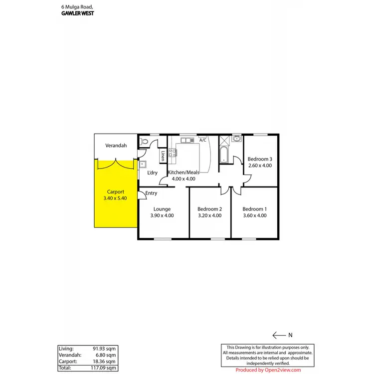 Floorplan of Homely house listing, 6 Mulga Street, Gawler West SA 5118