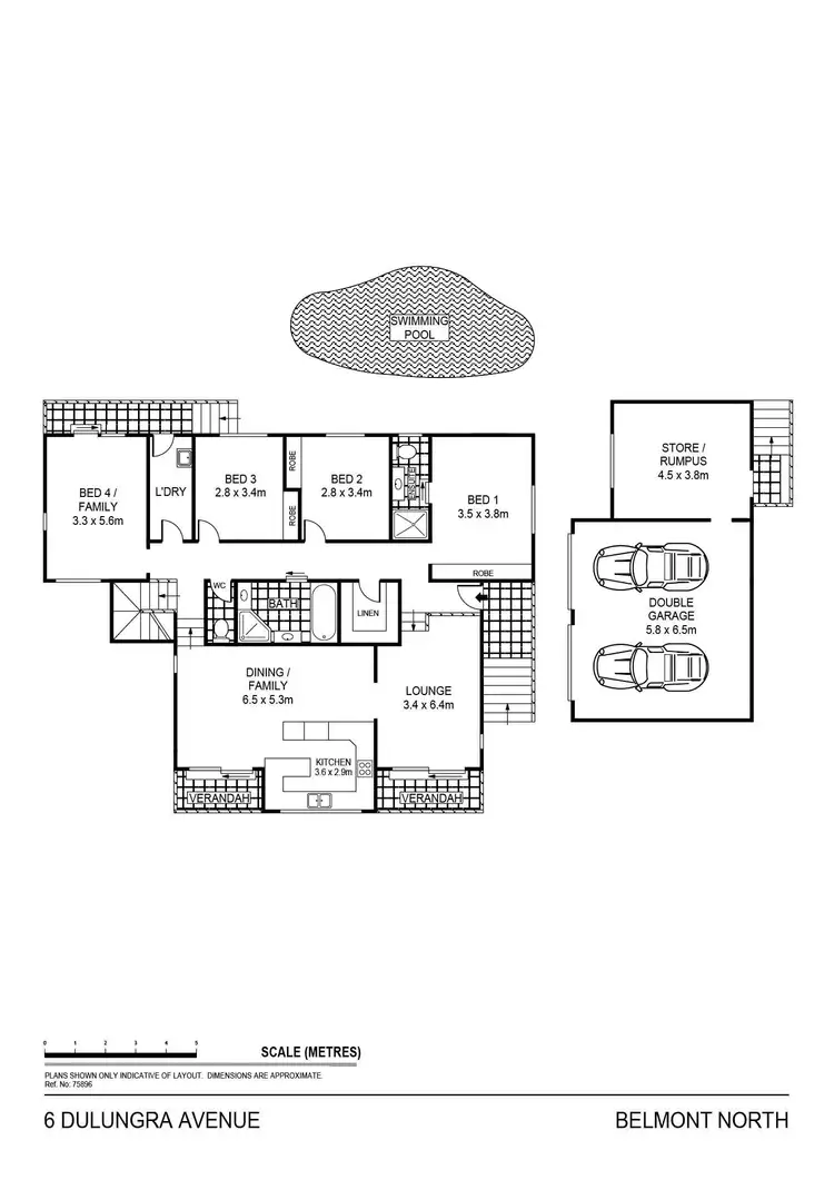 Floorplan of Homely house listing, 6 Dulungra Avenue, Belmont North NSW 2280
