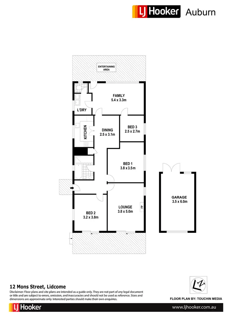 Floorplan of Homely house listing, 12 Mons St, Lidcombe NSW 2141