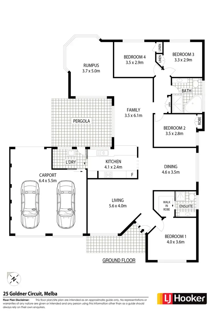 Floorplan of Homely house listing, 25 Goldner Circuit, Melba ACT 2615