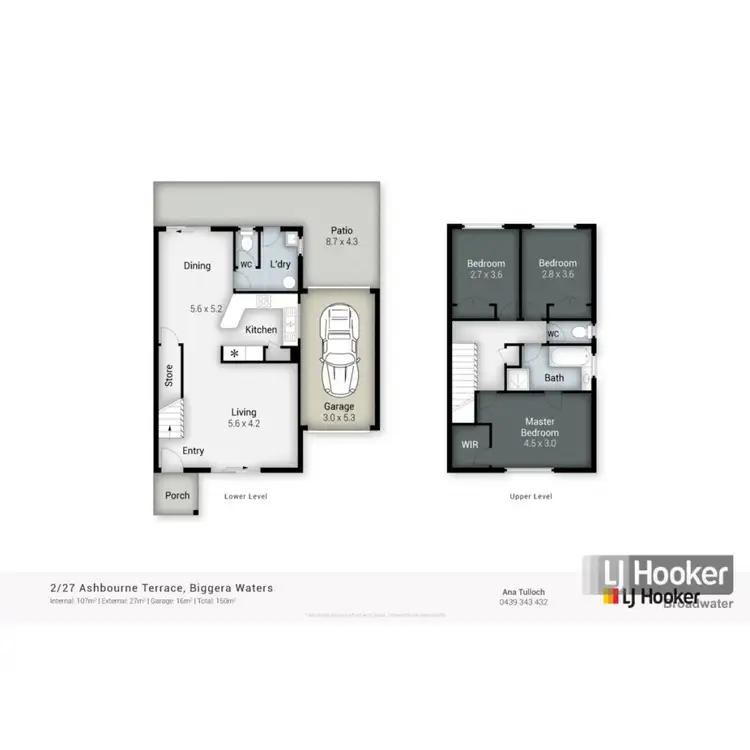 Floorplan of Homely townhouse listing, 2/27 Ashbourne Terrace, Biggera Waters QLD 4216