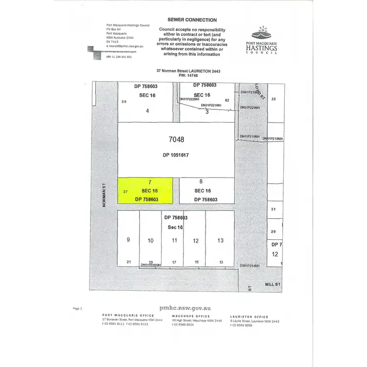 Floorplan of Homely land listing, 37 Norman Street, Laurieton NSW 2443