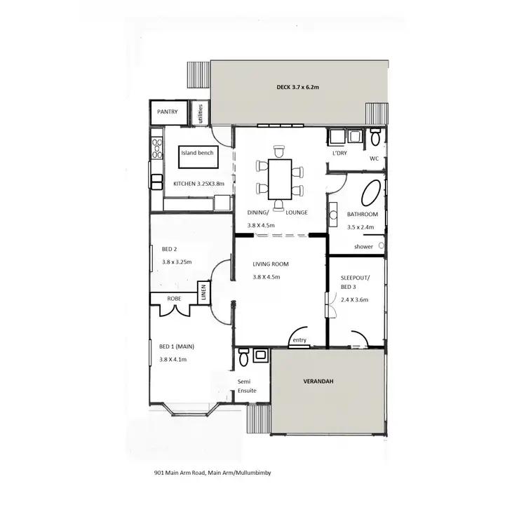 Floorplan of Homely house listing, 901 Main Arm Road, Mullumbimby NSW 2482