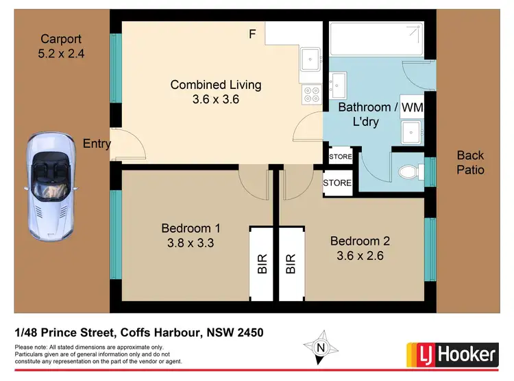 Floorplan of Homely unit listing, 1/48 Prince Street, Coffs Harbour NSW 2450