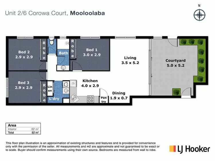 Floorplan of Homely unit listing, 2/6 Corowa Court, Mooloolaba QLD 4557
