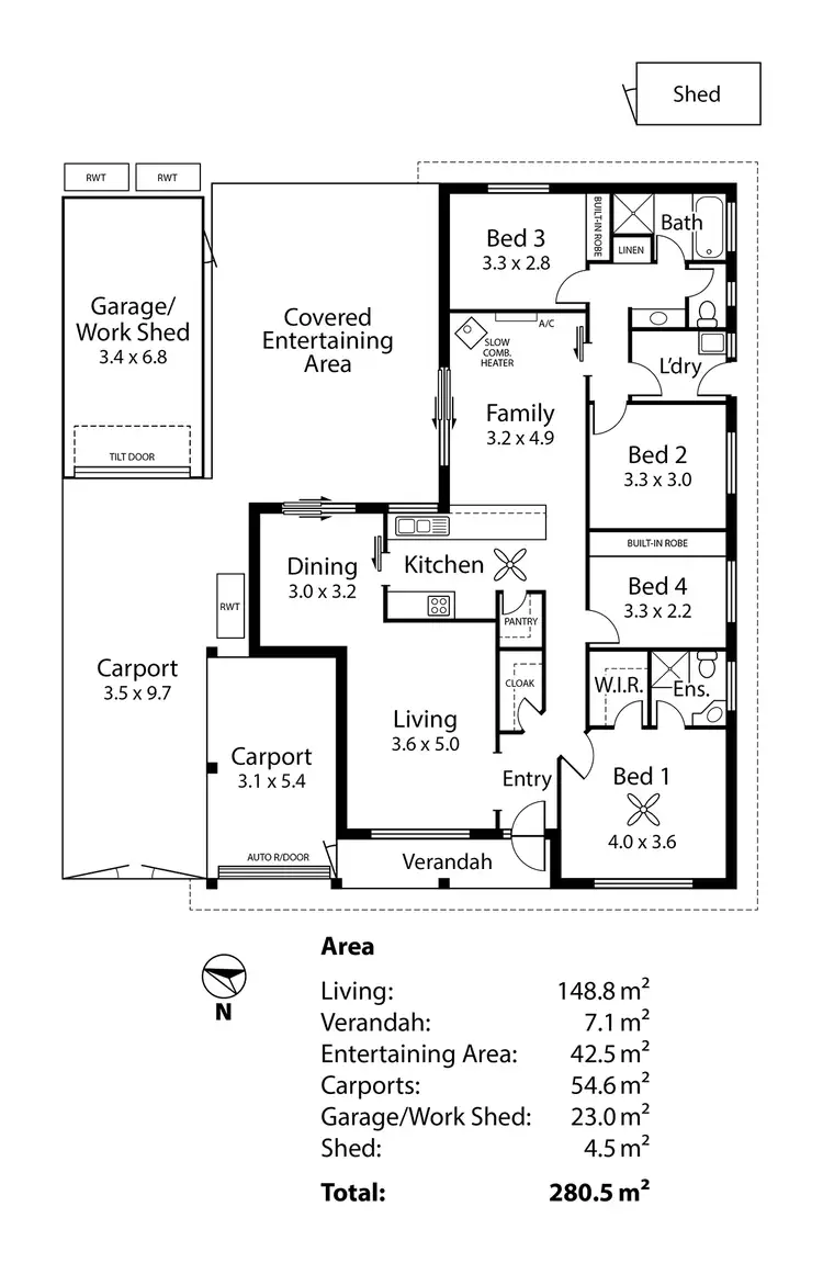 Floorplan of Homely house listing, 7 Scott Lane, Littlehampton SA 5250