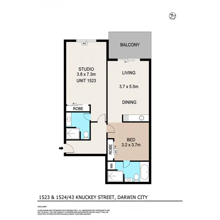Floorplan of Homely apartment listing, 1518/43B Knuckey Street, Darwin City NT 800