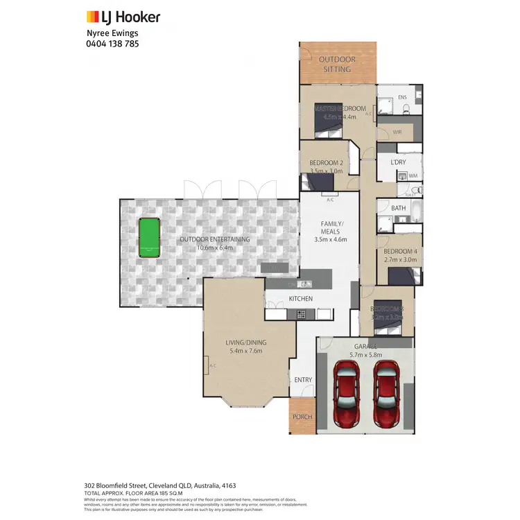 Floorplan of Homely house listing, 302 Bloomfield Street, Cleveland QLD 4163