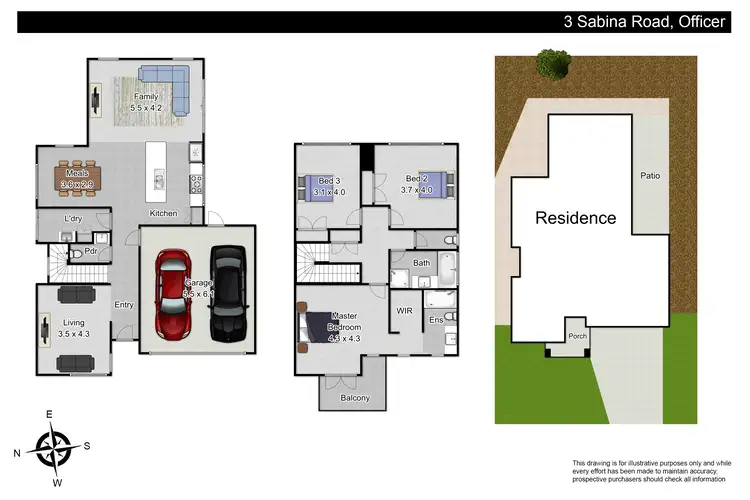 Floorplan of Homely house listing, 3 Sabina Road, Officer VIC 3809