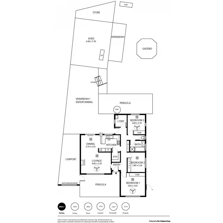 Floorplan of Homely house listing, 12 Arrow Avenue, Banksia Park SA 5091