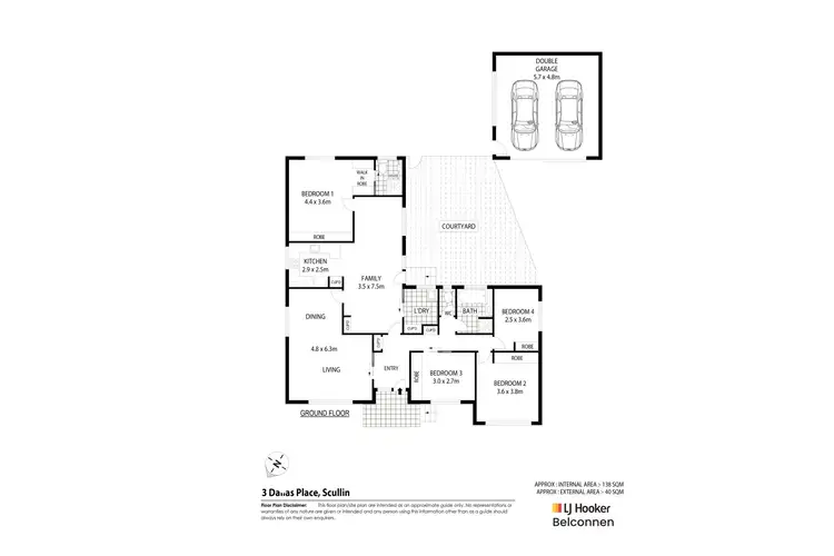 Floorplan of Homely house listing, 3 Dallas Place, Scullin ACT 2614