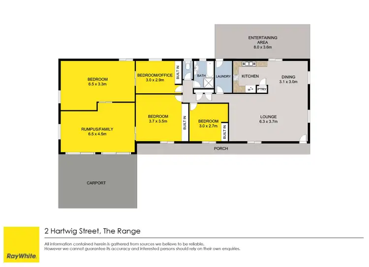Floorplan of Homely house listing, 2 Hartwig Street, The Range QLD 4700
