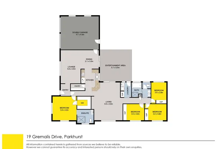 Floorplan of Homely house listing, 19 Gremalis Drive, Parkhurst QLD 4702