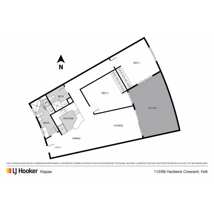 Floorplan of Homely apartment listing, 112/68 Hardwick Crescent, Holt ACT 2615