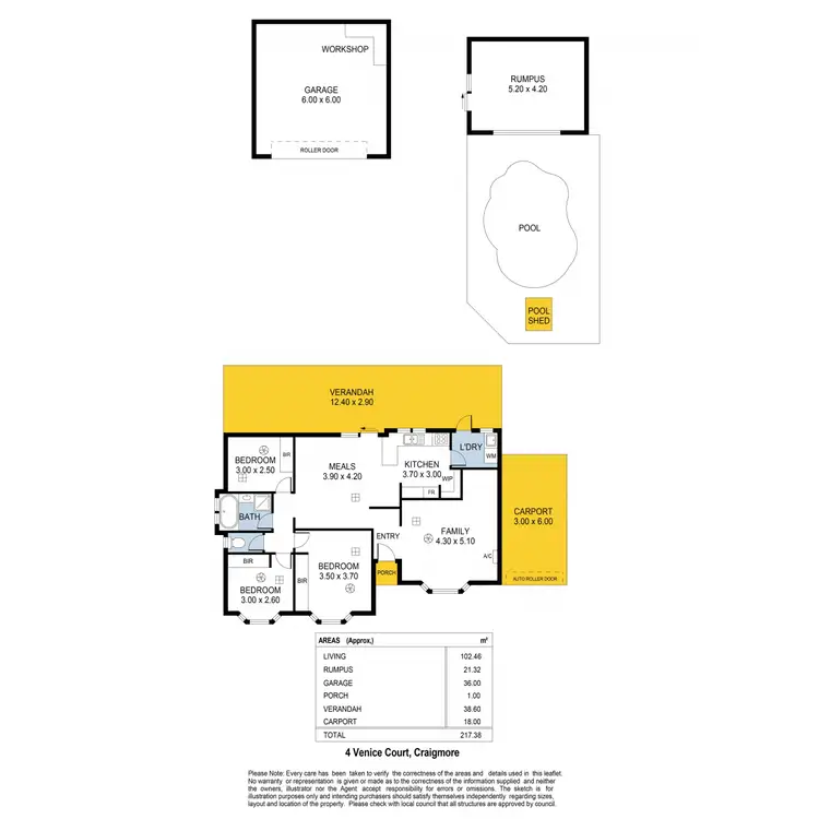 Floorplan of Homely house listing, 4 Venice Court, Craigmore SA 5114