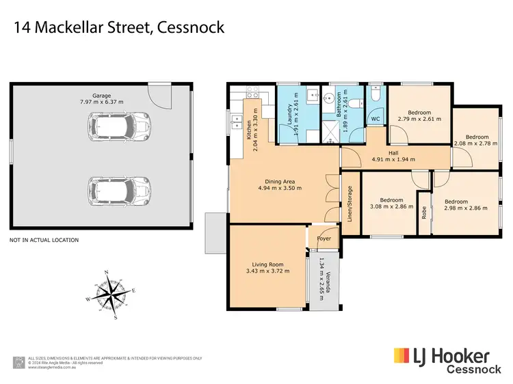 Floorplan of Homely house listing, 14 Mackellar Street, Cessnock NSW 2325