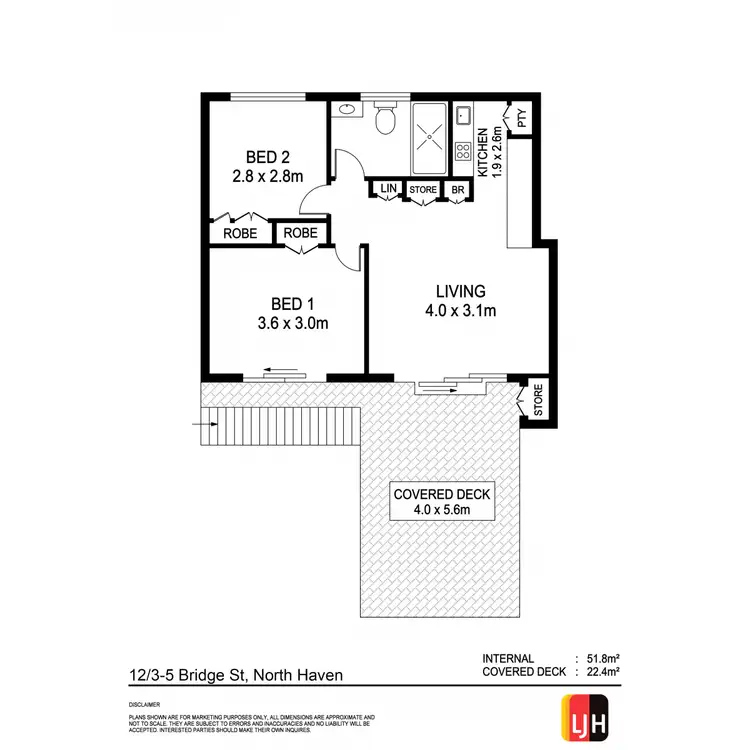 Floorplan of Homely unit listing, 12/3-5 Bridge Street, North Haven NSW 2443